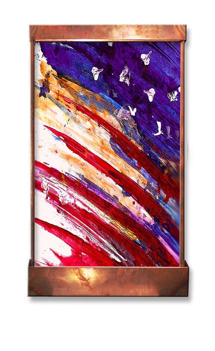 American Flag Wall Fountain